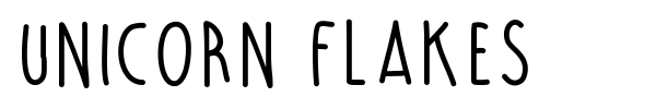 Unicorn Flakes font preview